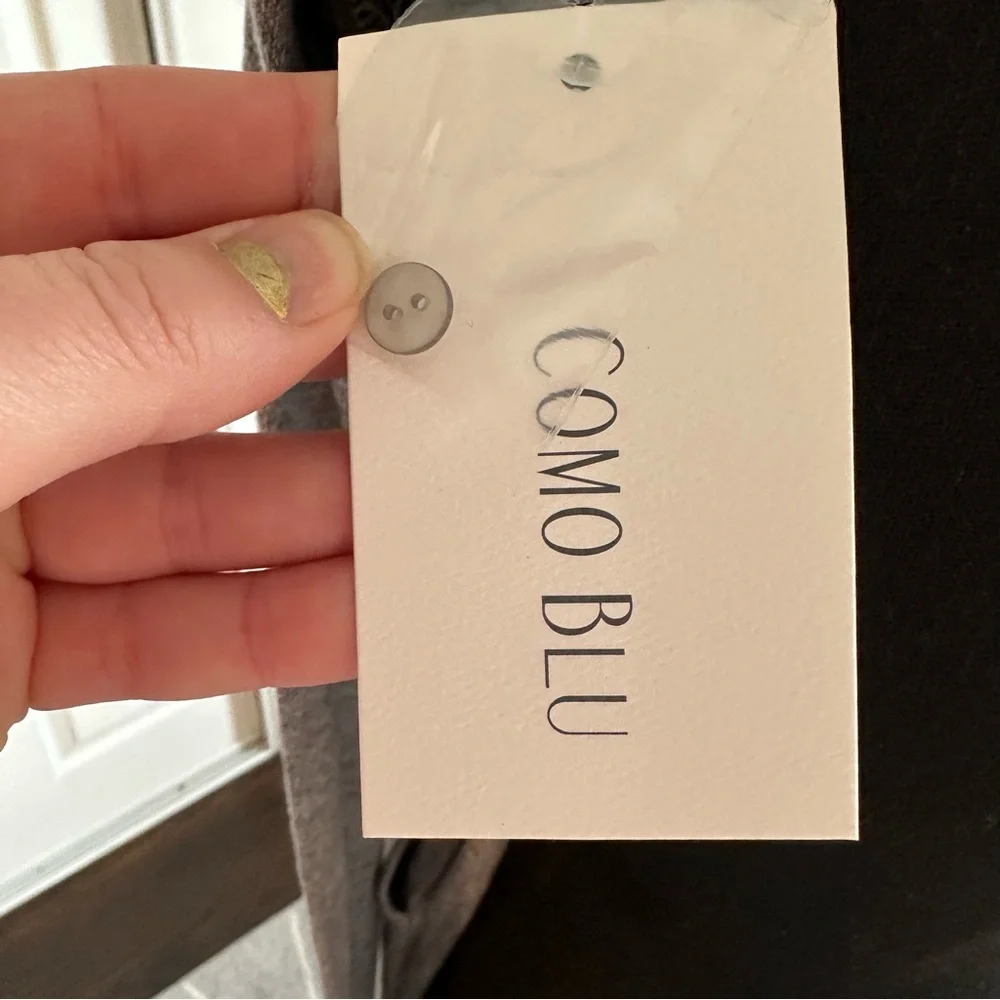 Como Blu Gray Brushed Jersey Pull on Long Sleeve Romper Jumpsuit - Picture 5 of 8